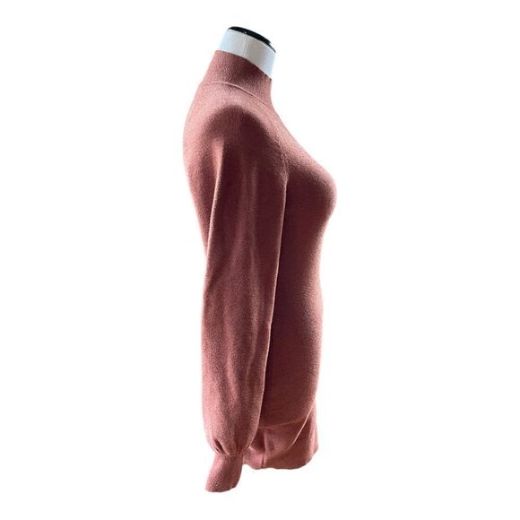 NWT Exlura Mock Turtleneck, Knee Length Knit Sheath Dress; Size Small Academic - Picture 4 of 10